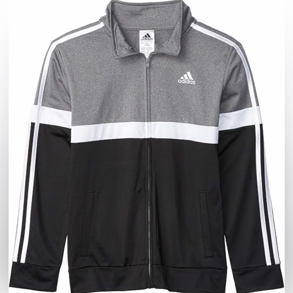 Adidas Youth Black and Gray Windbreaker